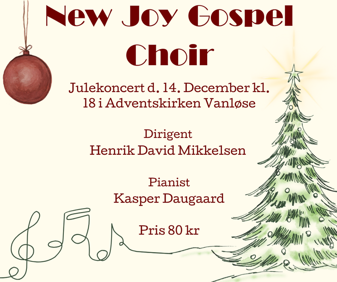 Julekoncert 2025 - New Joy Gospel Choir, Vanløse