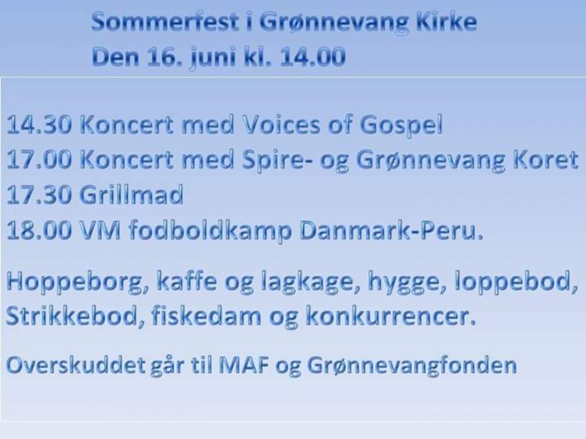 Sommerfest i Grønnevang Kirke